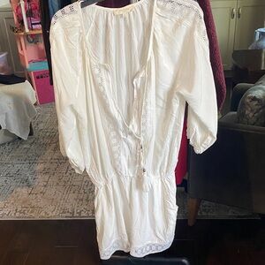 Solitaire White Swim Cover-Up